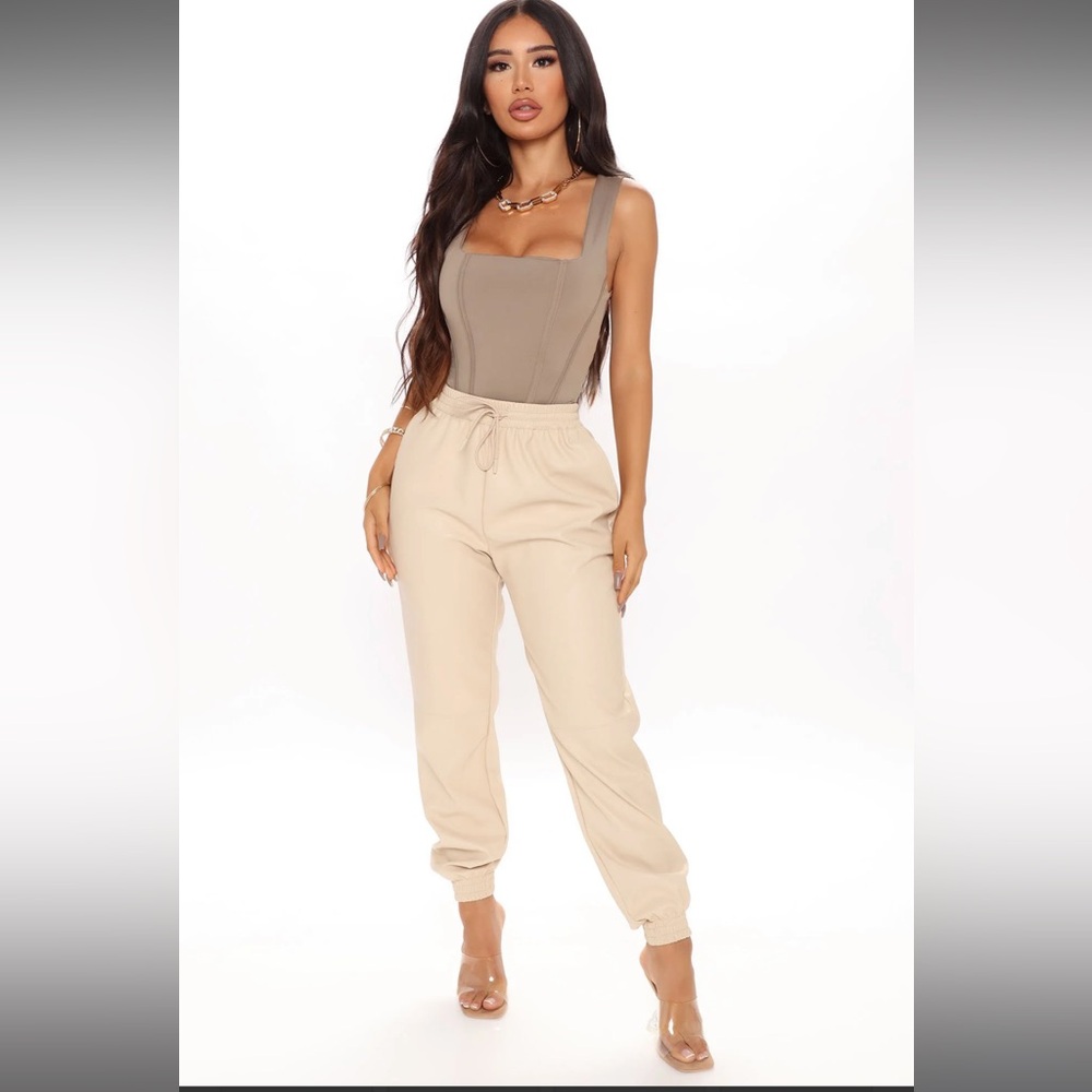 Mocha corset crop top